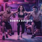 working out with two guys . romina boudoir