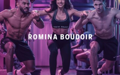 working out with two guys . romina boudoir