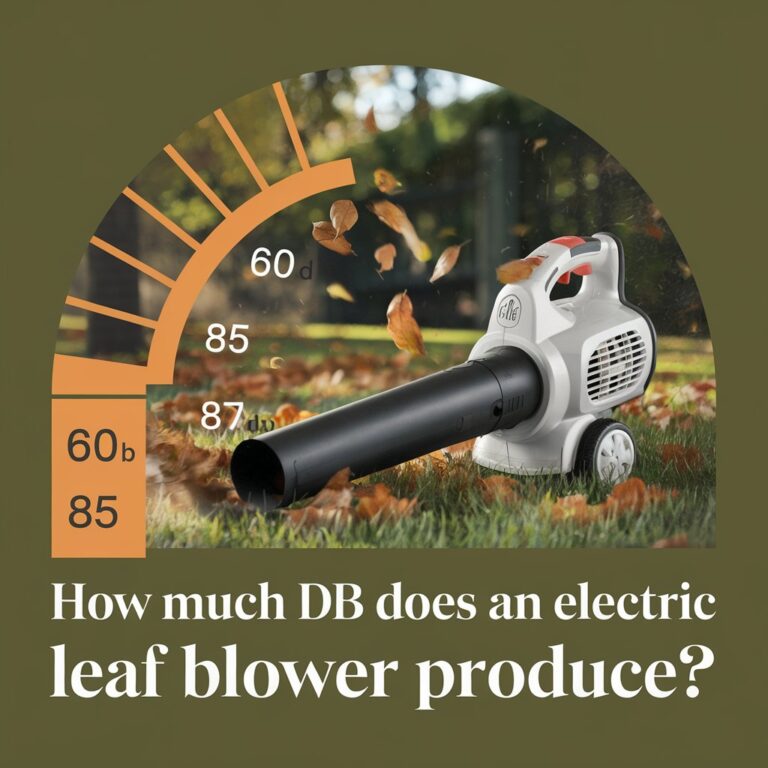 how much dnb does electric leaf blower produce